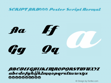 SCRIPT ARB-85 Poster Script