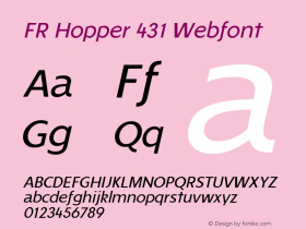 FR Hopper 431 Webfont