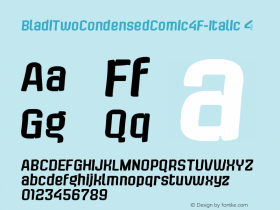 BladiTwoCondensedComic4F-Italic