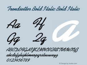 Trendsetter Bold Italic