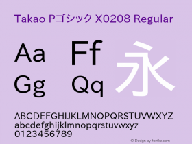 Takao Pゴシック X0208