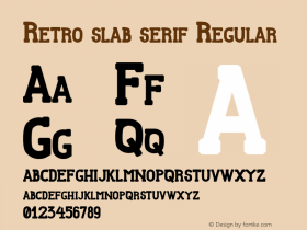 Retro slab serif