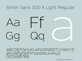 Sinkin Sans 200 X Light