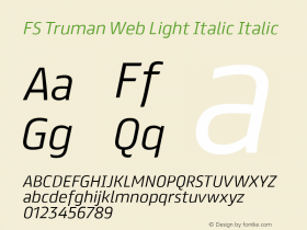 FS Truman Web Light Italic