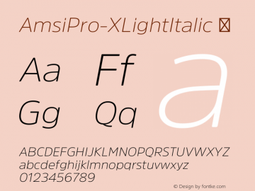 AmsiPro-XLightItalic