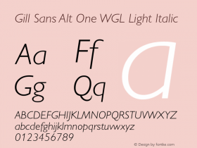 Gill Sans Alt One WGL