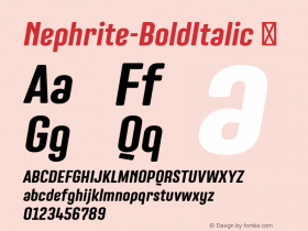 Nephrite-BoldItalic