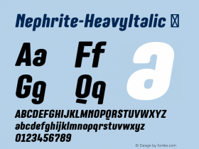 Nephrite-HeavyItalic