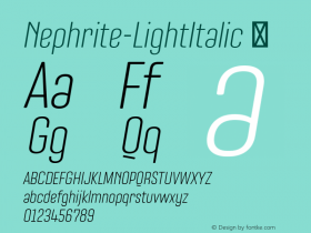 Nephrite-LightItalic