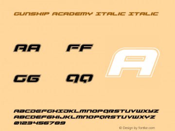 Gunship Academy Italic