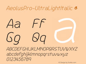 AeolusPro-UltraLightItalic