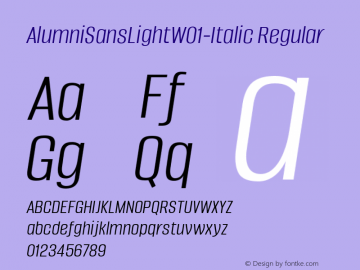 AlumniSansLight-Italic