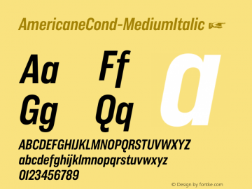 AmericaneCond-MediumItalic