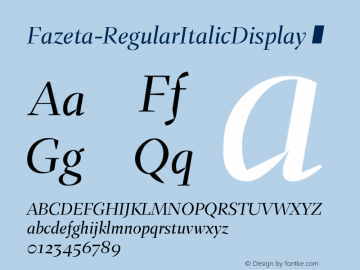 Fazeta-RegularItalicDisplay