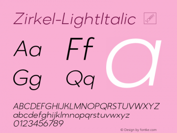 Zirkel-LightItalic