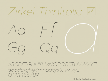 Zirkel-ThinItalic
