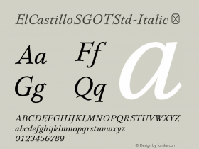 ElCastilloSGOTStd-Italic