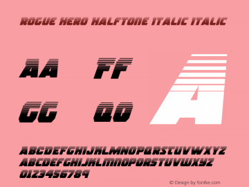 Rogue Hero Halftone Italic