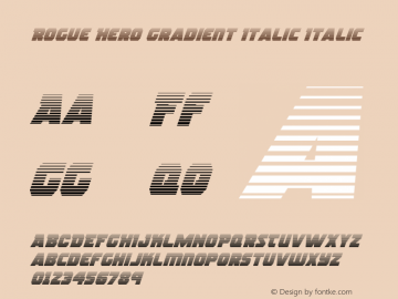 Rogue Hero Gradient Italic