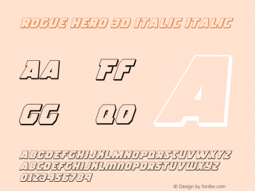 Rogue Hero 3D Italic