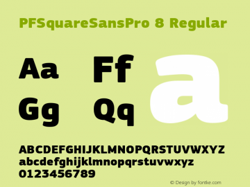 PFSquareSansPro 8