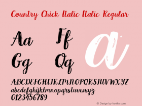 Country Chick Italic