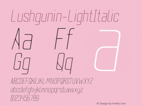 Lushgunin-LightItalic