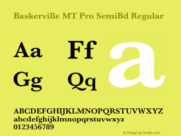 Baskerville MT Pro SemiBd