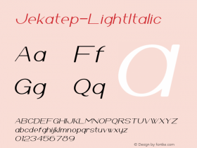 Jekatep-LightItalic