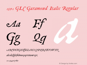 1592 GLC Garamond Italic