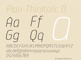 Plau-ThinItalic