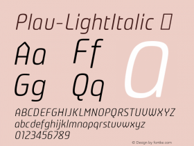 Plau-LightItalic