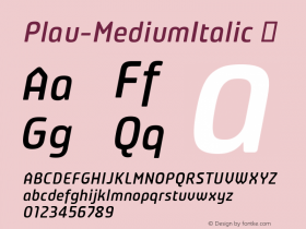 Plau-MediumItalic