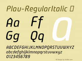 Plau-RegularItalic