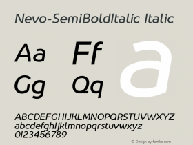 Nevo-SemiBoldItalic