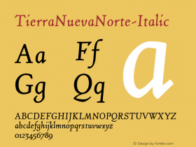 TierraNuevaNorte-Italic