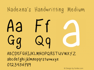 Nadezna's Handwritting