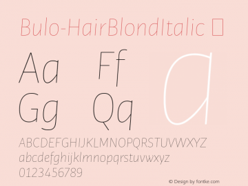 Bulo-HairBlondItalic
