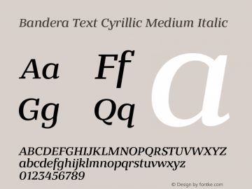 Bandera Text Cyrillic Medium