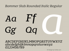 Bommer Slab Rounded Italic