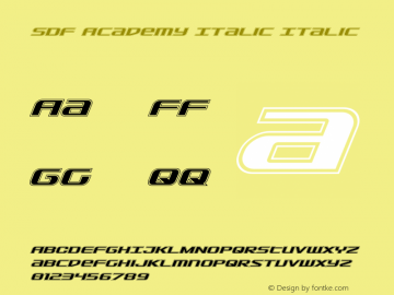 SDF Academy Italic