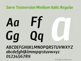 Sarre Testversion Medium Italic