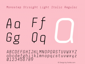 Monostep Straight Light Italic