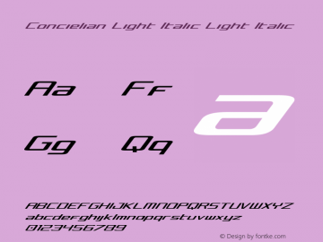 Concielian Light Italic