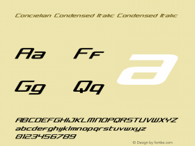 Concielian Condensed Italic
