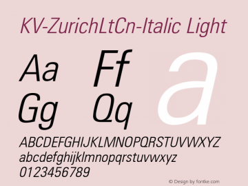 KV-ZurichLtCn-Italic