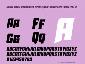 Union Gray Condensed Semi-Italic