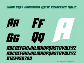 Union Gray Condensed Italic