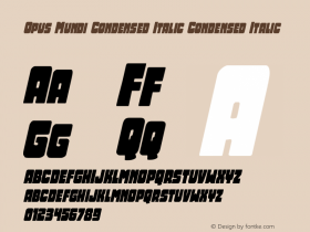 Opus Mundi Condensed Italic