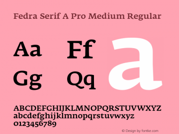 Fedra Serif A Pro Medium